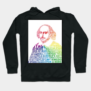 shakespeare rainbow design Hoodie